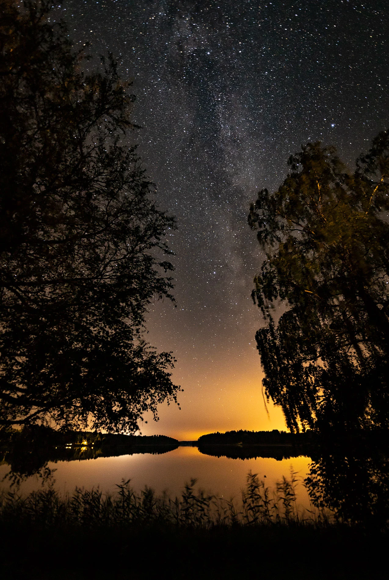 Ännu en härlig natt på landet. Väntar på norrsken som inte kommer så jag för nöja mig med stjärnorna. Barnen blev oxå förundrade över alla stjärnorna. Härligt. Foto Mikael Wallerstedt
