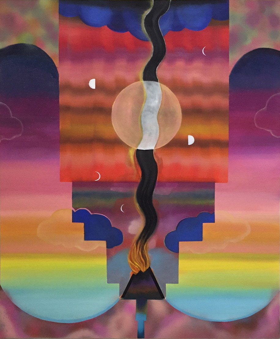 Sharona Eliassaf_5.There in spirit_2019, Oil and Spray on canvas, 150x120 cm.jpg