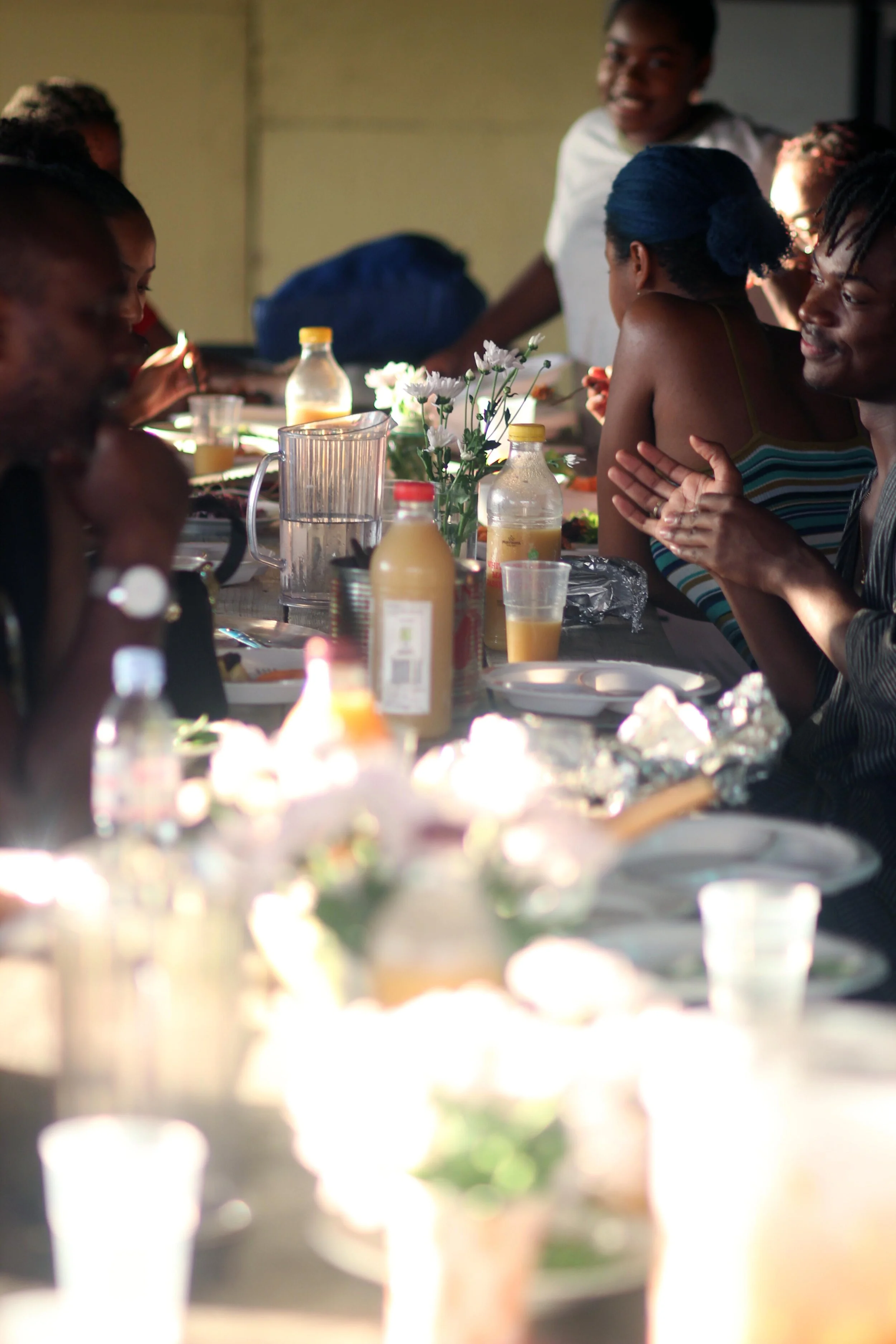   Eating At the Same Table (EAST)  is an artist-led support network which prioritises emerging artists of colour. Founded in September 2017 by multidisciplinary artist Rochelle White and Bold Everywhere’s Director, Sasha Morgan, the network has 19 co