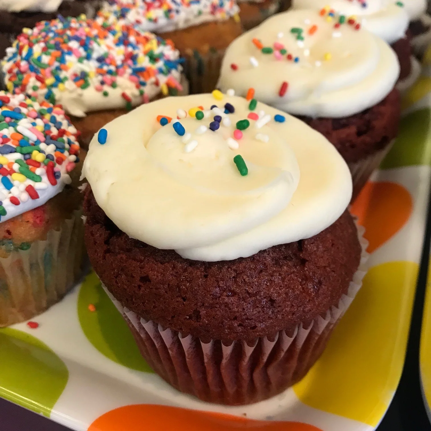 Filled Red Velvet Cupcake