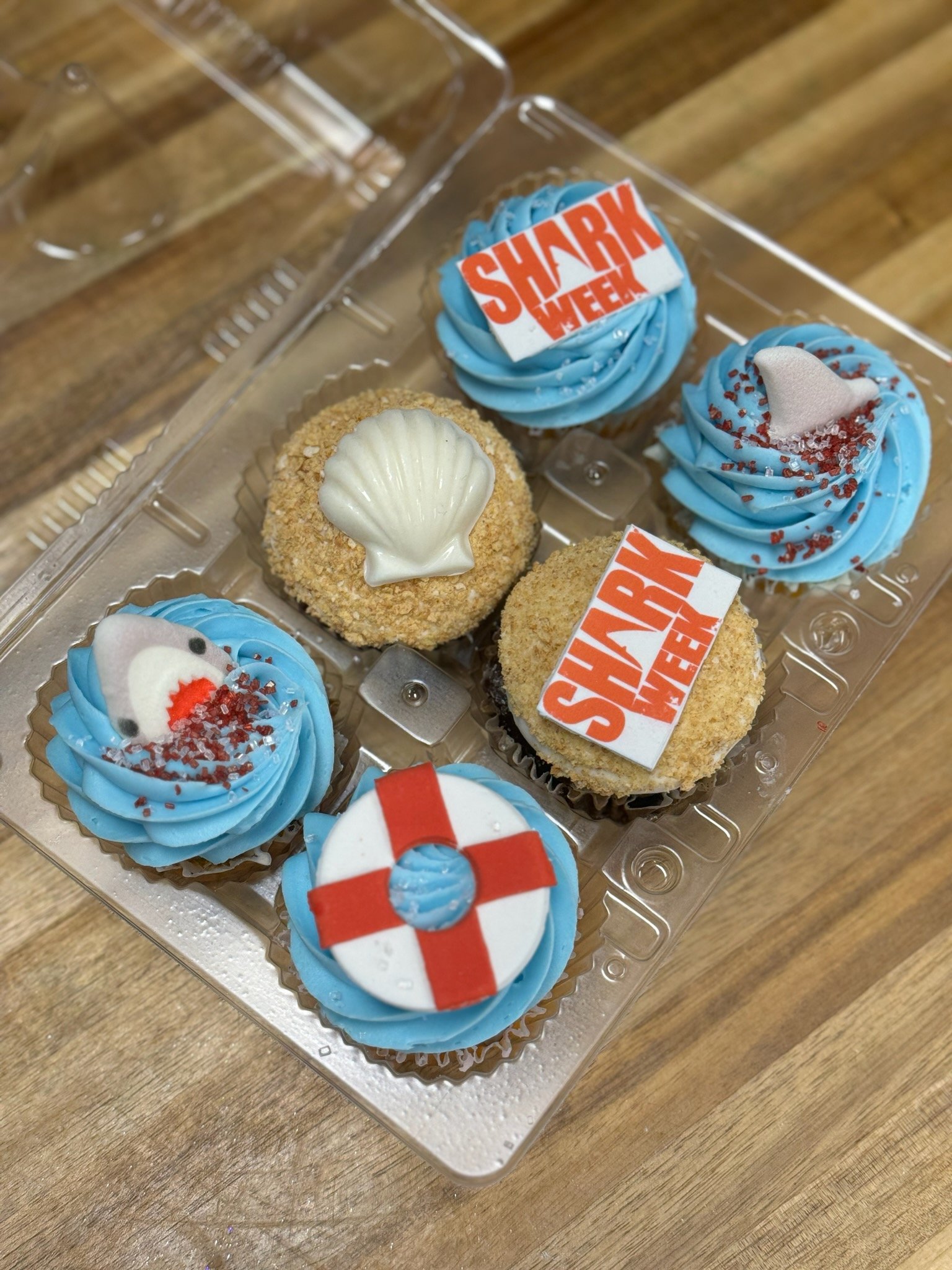 SHARK WEEK CUPCAKES