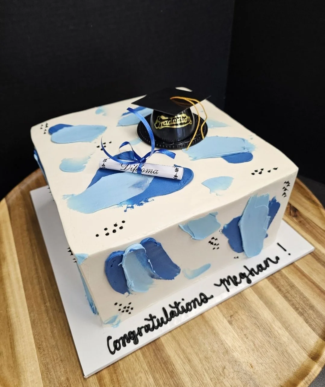 Abstract Paint Grad Cake