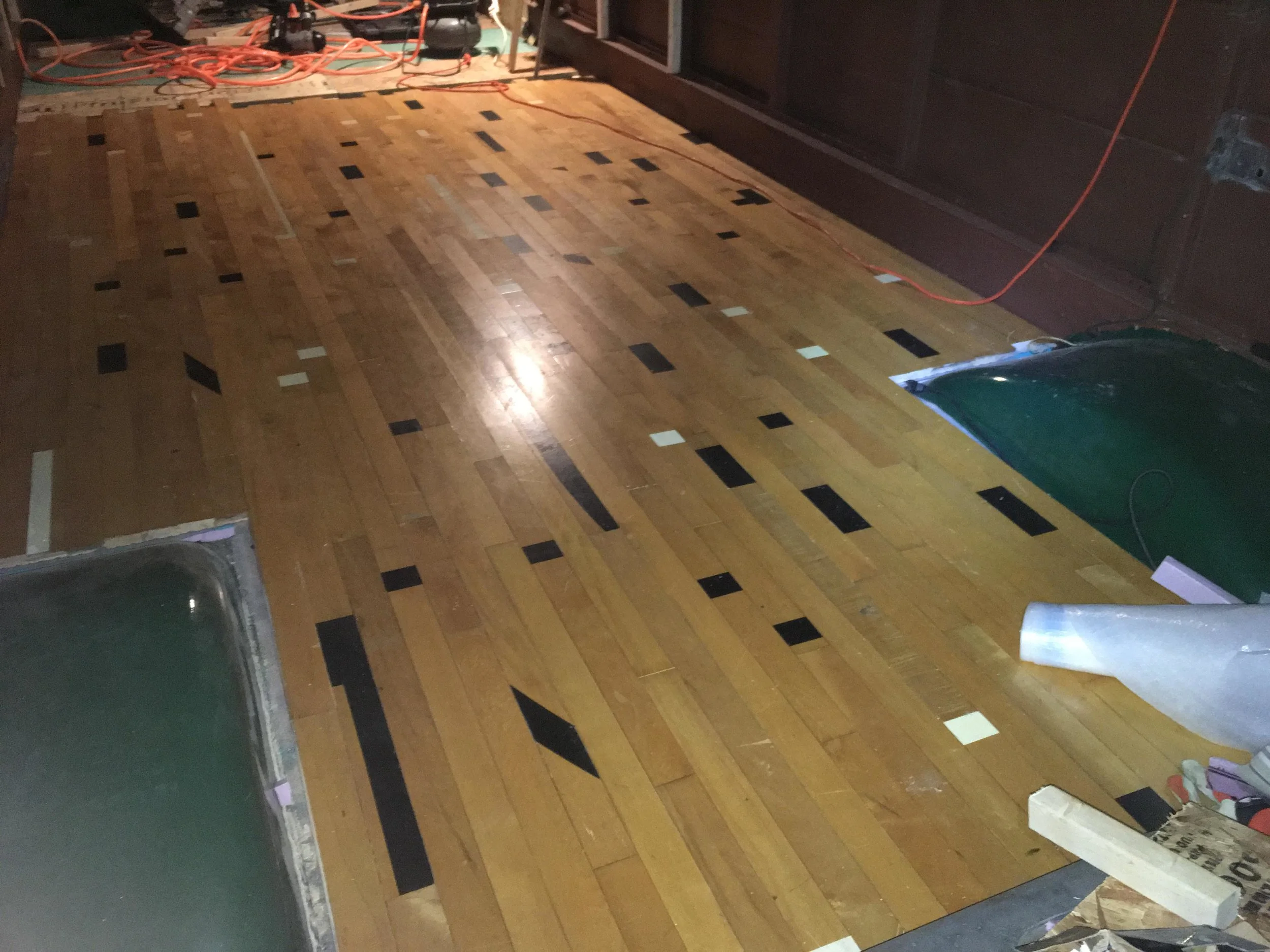 Finished the front section of the flooring!