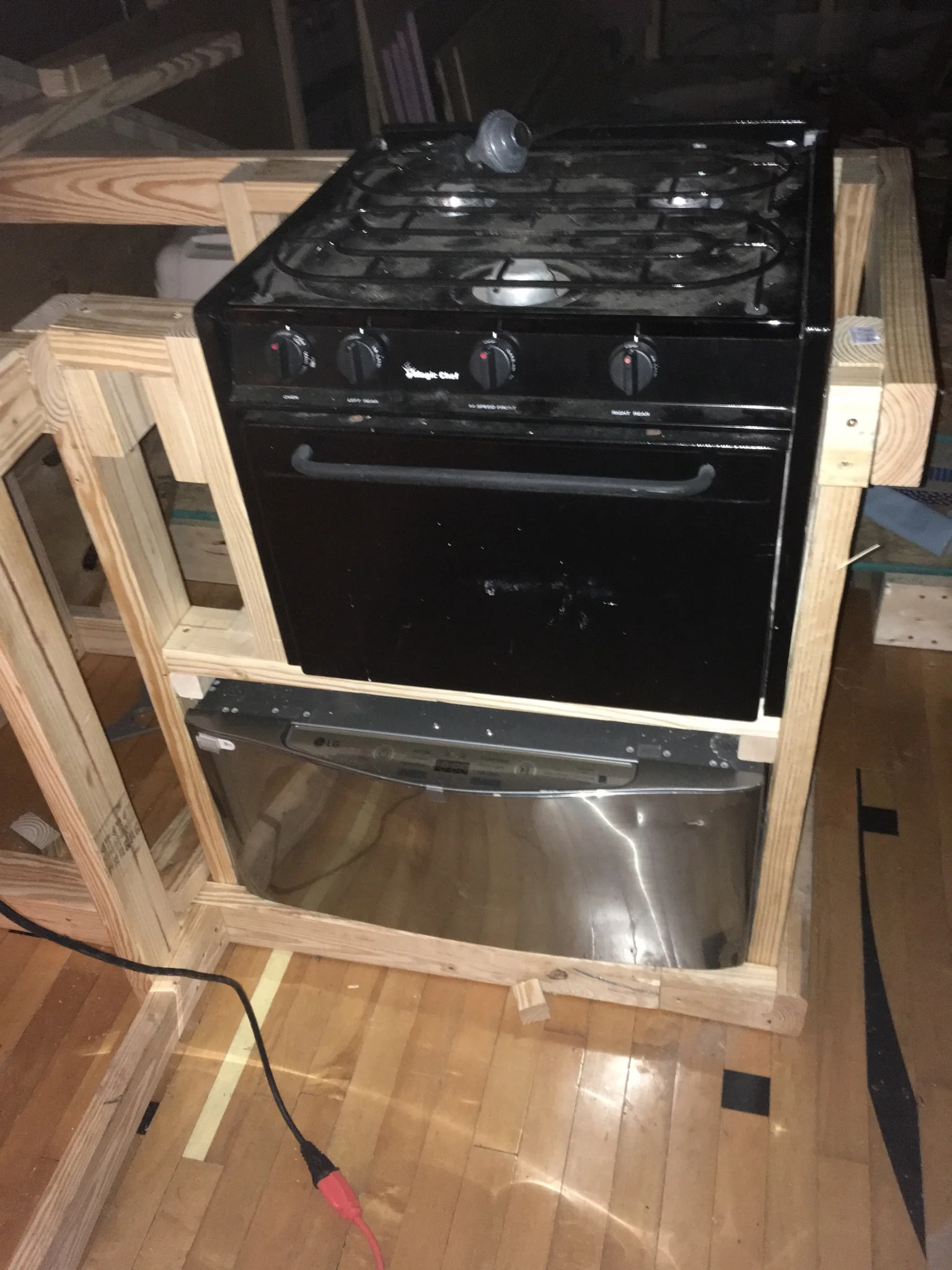 Stove and Washing Machine in Place