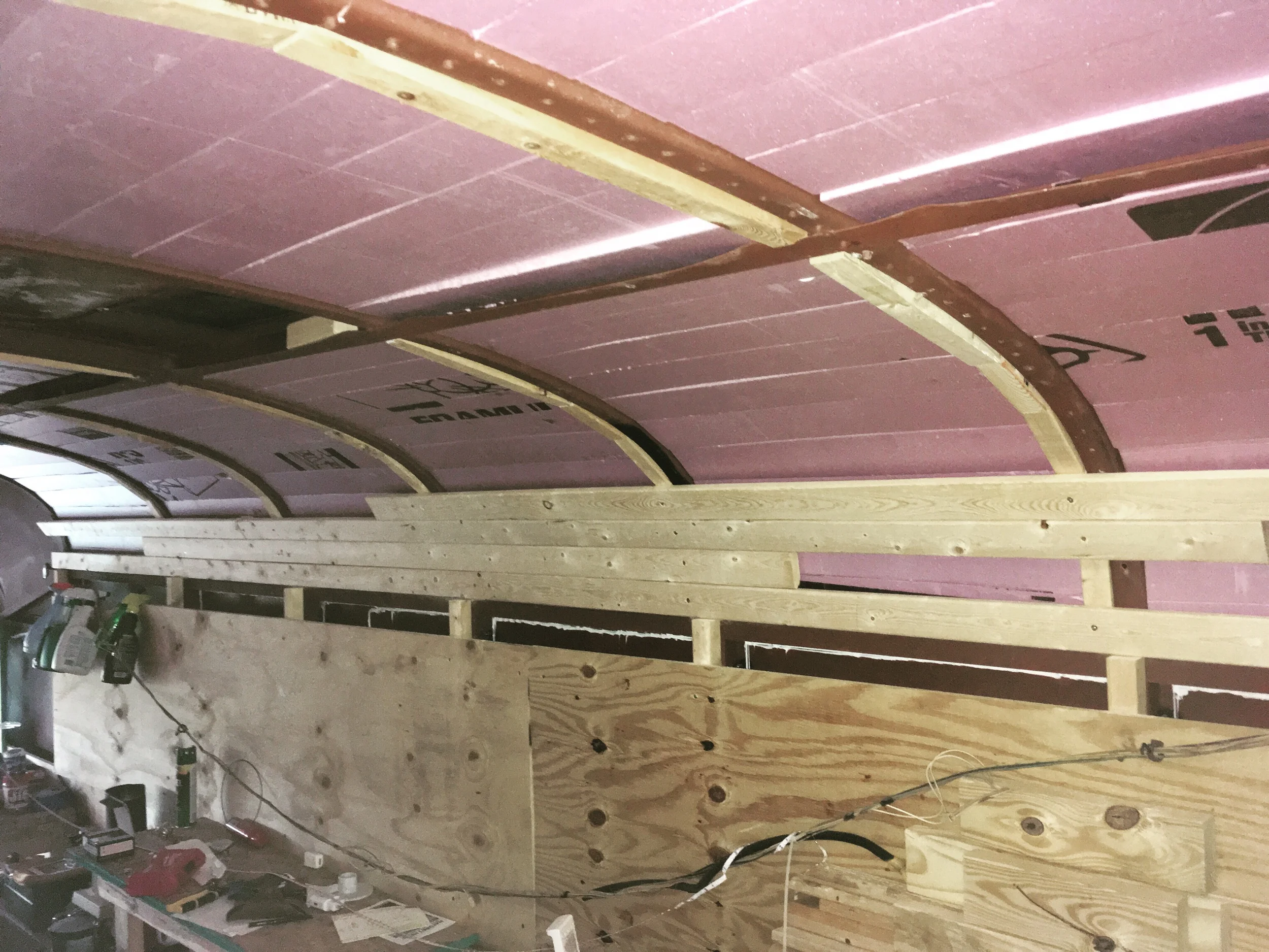 Starting the Starboard Side Ceiling