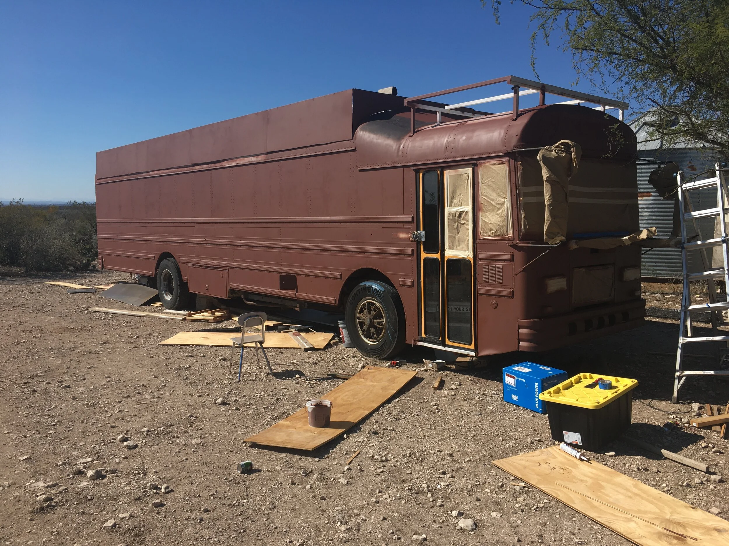 The First Coat of Primer is on!