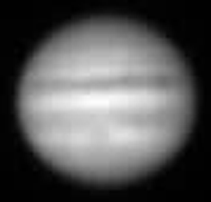 Afterglow 1.0’s aligning and movie-making capabilities are used to animate images of Jupiter. Both its red spot and a shadow of one of its moons can be seen.