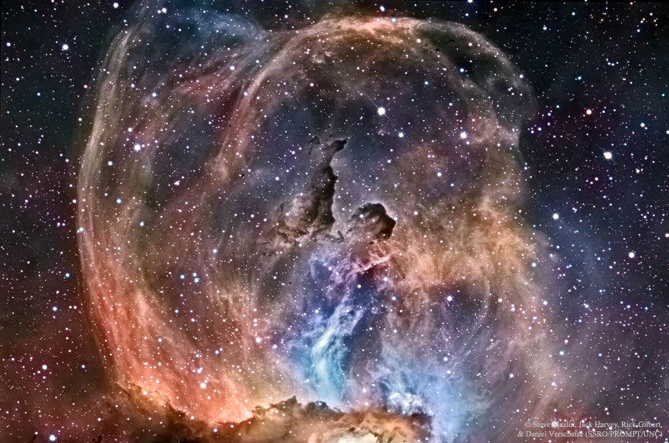 NGC 3576: The Statue of Liberty Nebula