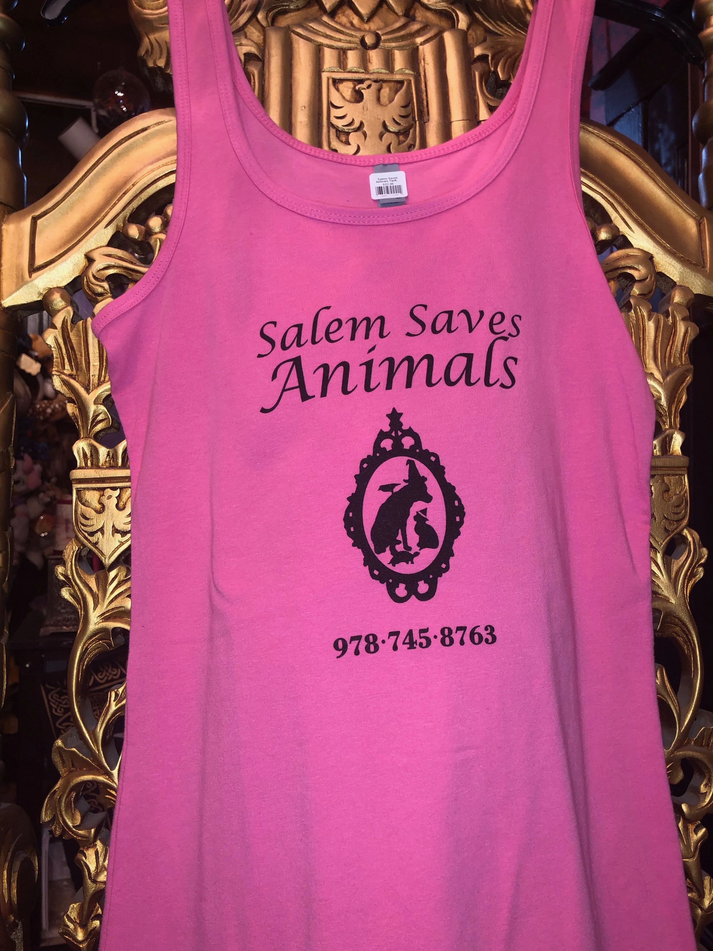 Salem Saves Animals Hot Pink Tank Top