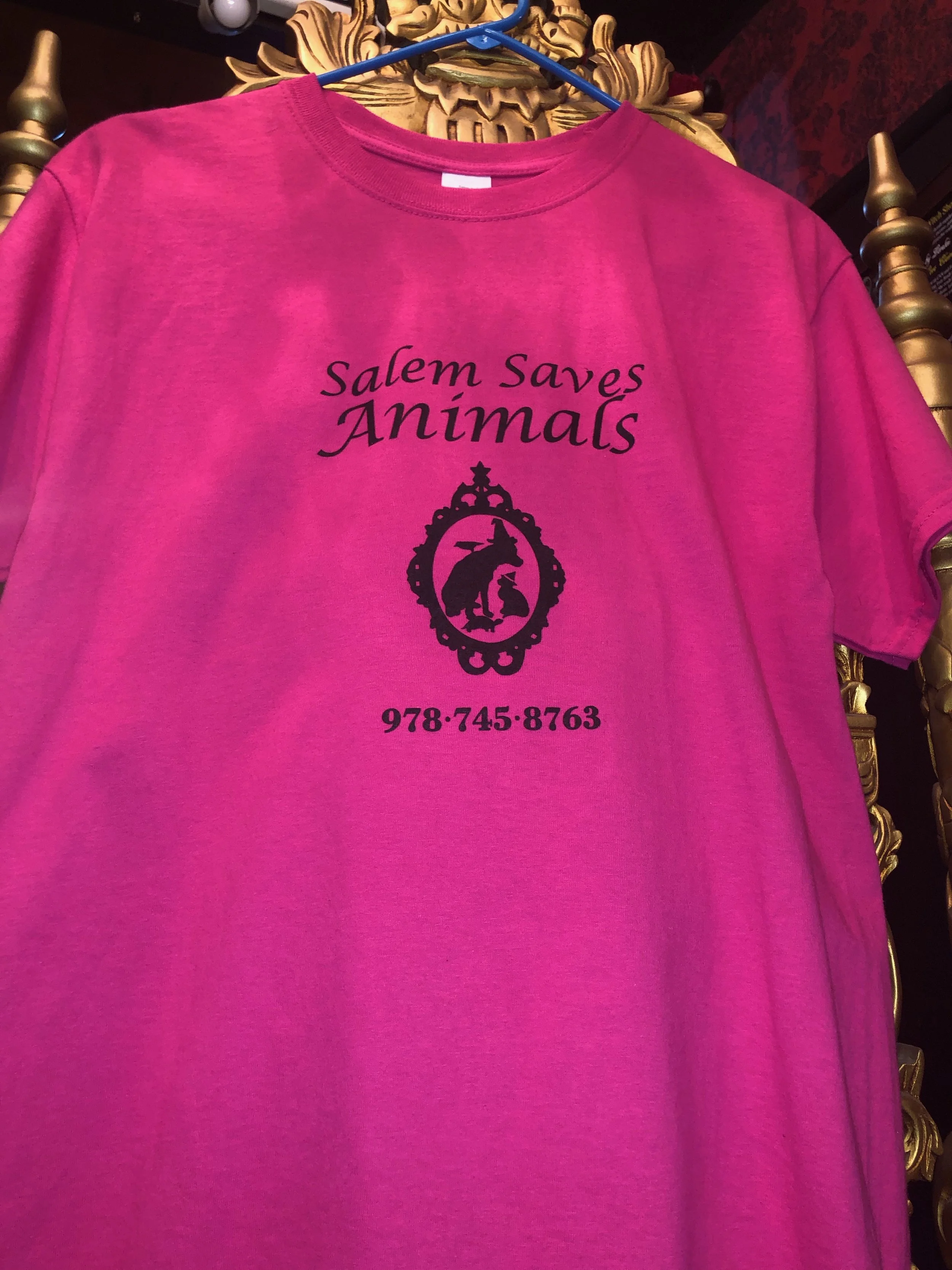 Salem Saves Animals Hot Pink T-Shirt