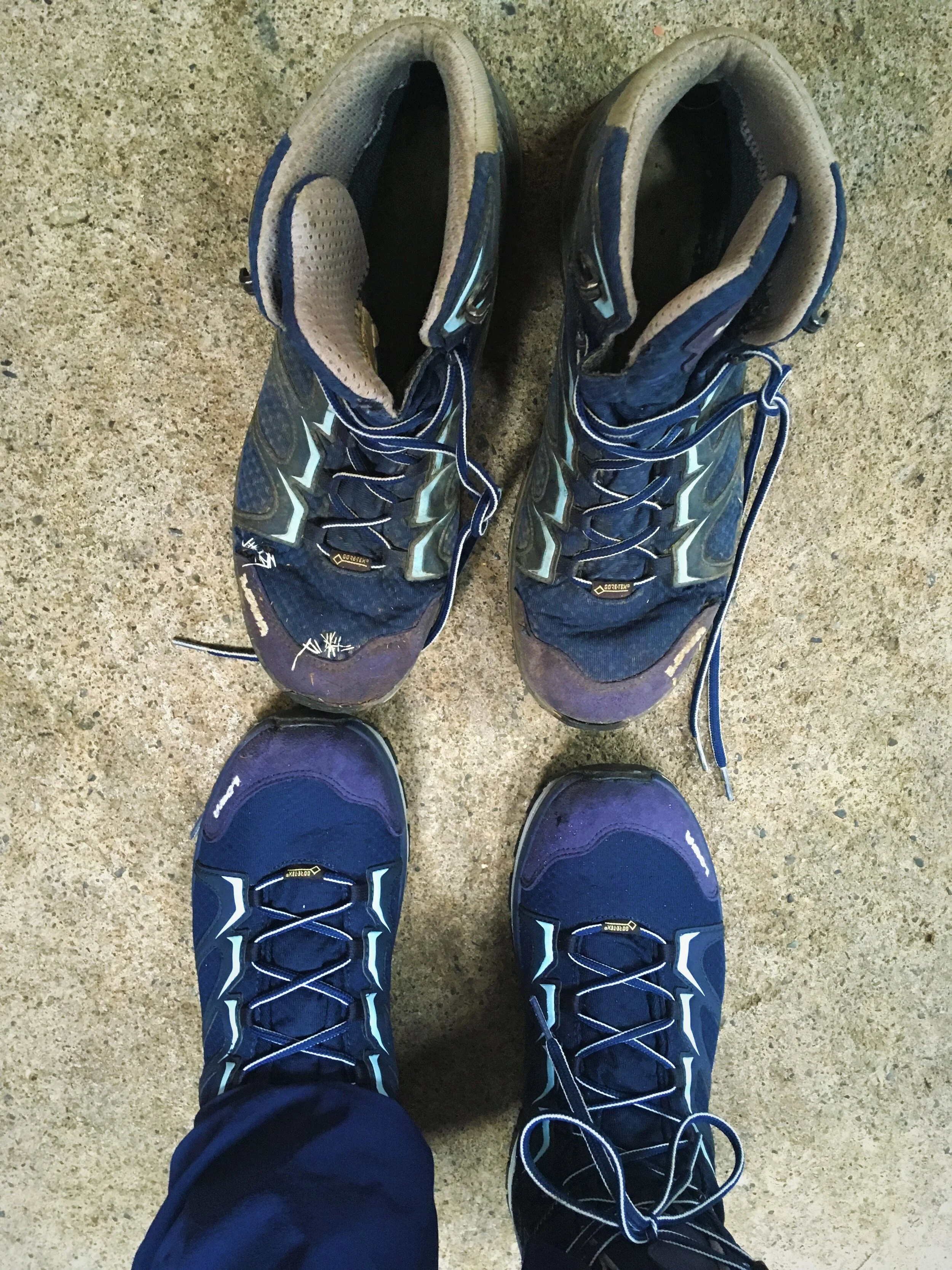 Old and new boots at Arthur’s Pass