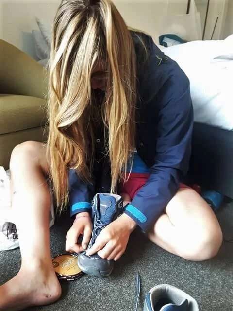 Boot mending with dental floss