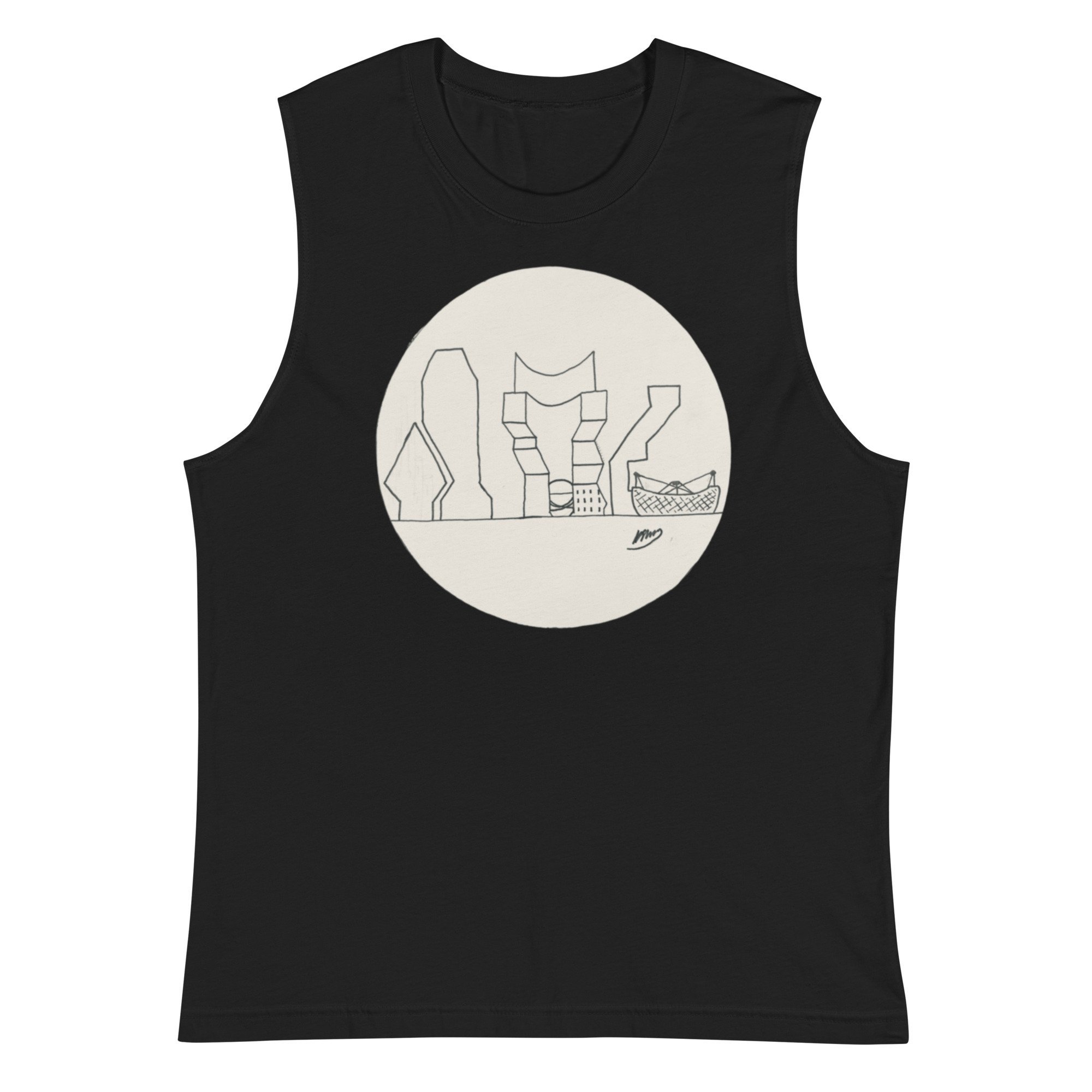 Kai's Futuristic Skyline Muscle Shirt