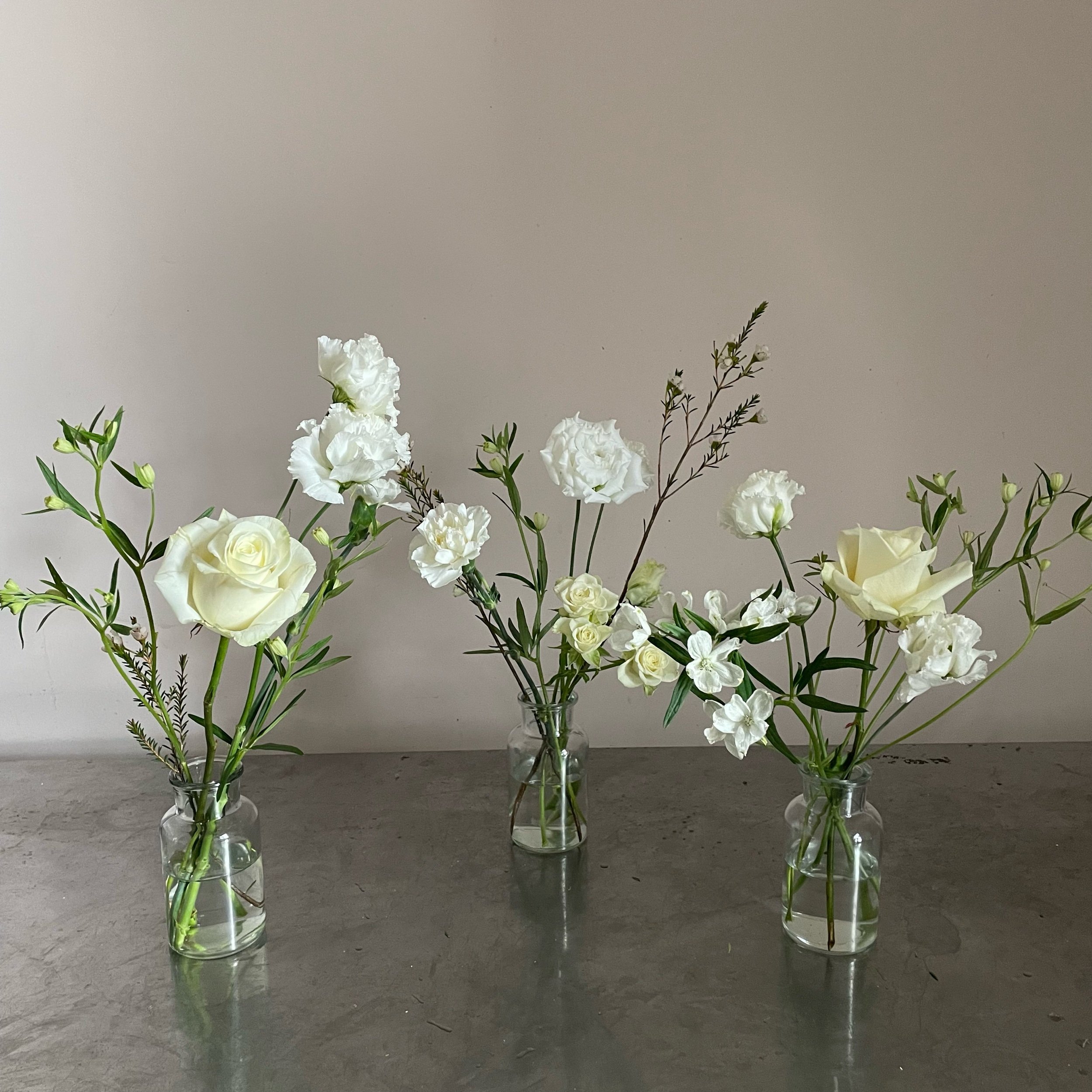 Budvase 3-5 stems per vase £14 per vase 