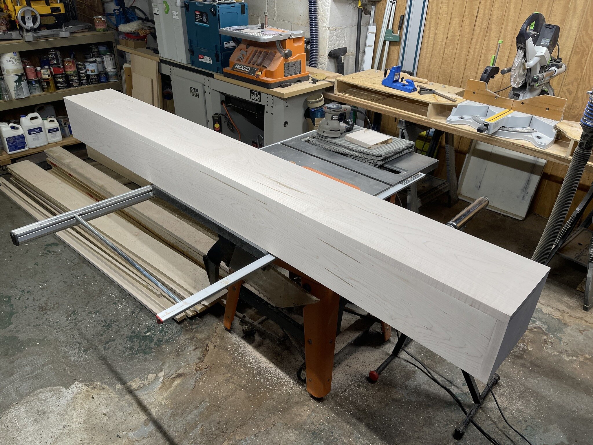 Great progress milling down some beautiful Maple and building this ledger mantle today. Look at those tight seams! Off to finishing tomorrow!