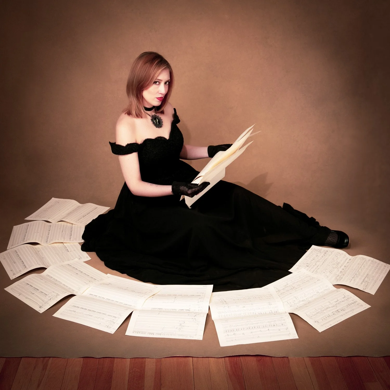 Surrounded by my music.