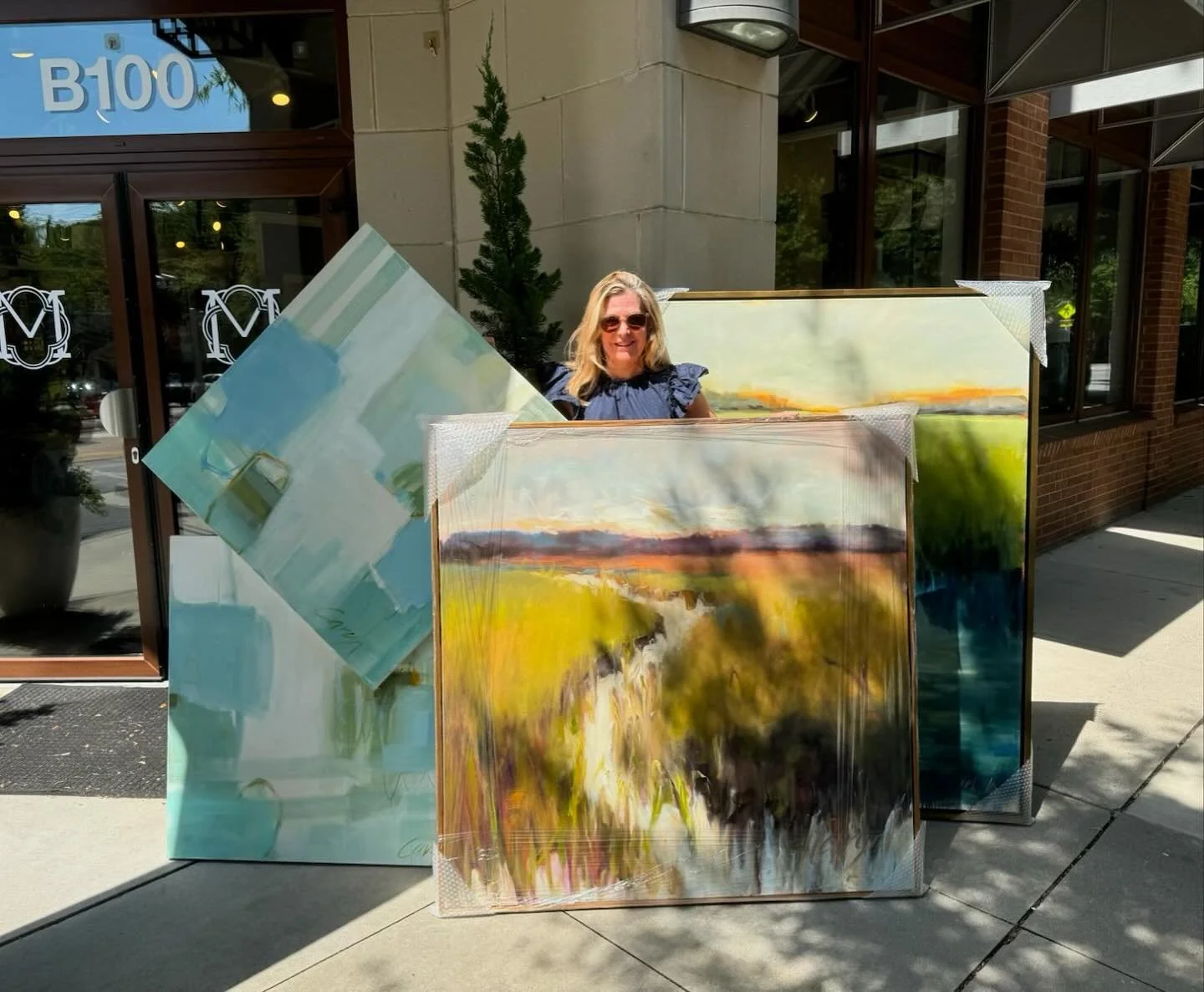 Exciting news!!! Big art drop off at @margueritesondresden! Thank you Cindy and Cindy! Excited to be part of your art family!! If you have not stopped by this awesome design store, it is a must in Brookhaven!