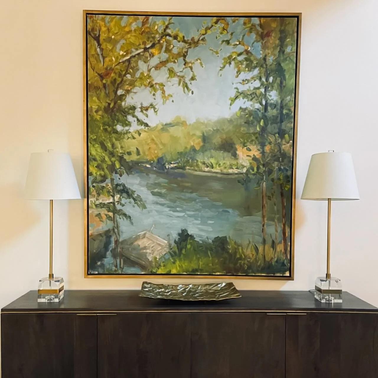 &ldquo;On Berkeley Lake&rdquo;  @karenbhenderson 🤍 48 by 60.

But let justice roll down, like waters, and righteousness like an ever flowing stream. Amos 5:24. 

God protect your people in this darkness.