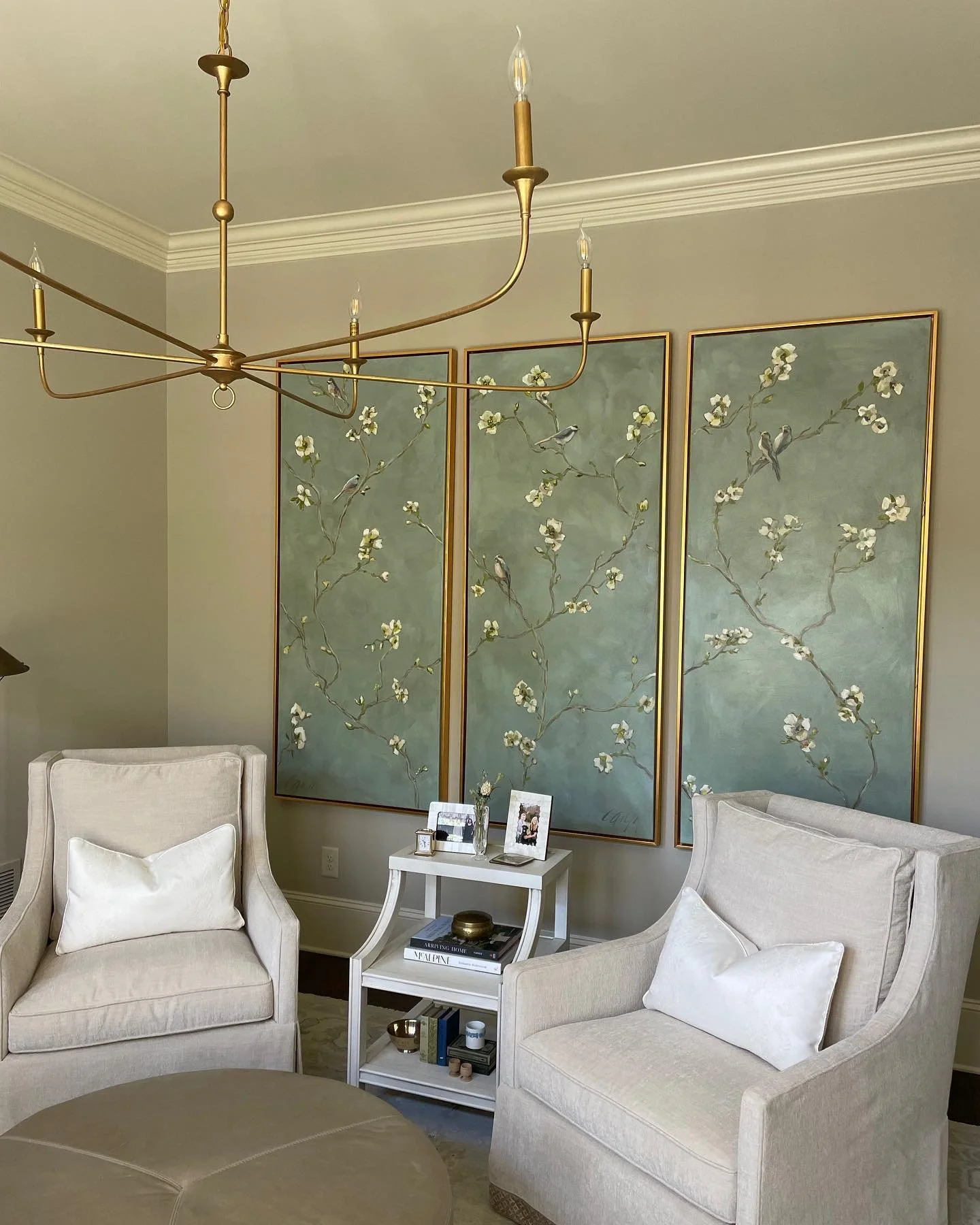&ldquo;Chickadee Chinoiserie&rdquo; in gold shadow box framed triptych 30 by 72! 

&ldquo;You make known to me the path of life; in your presence there is fullness of life&rdquo; - Psalm 16:11 

Beautiful collaboration with @shannonkaloper @shannonka