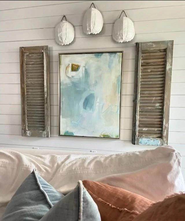 &ldquo;Beach waves&rdquo; - 30 by 40 in a champagne floater frame!