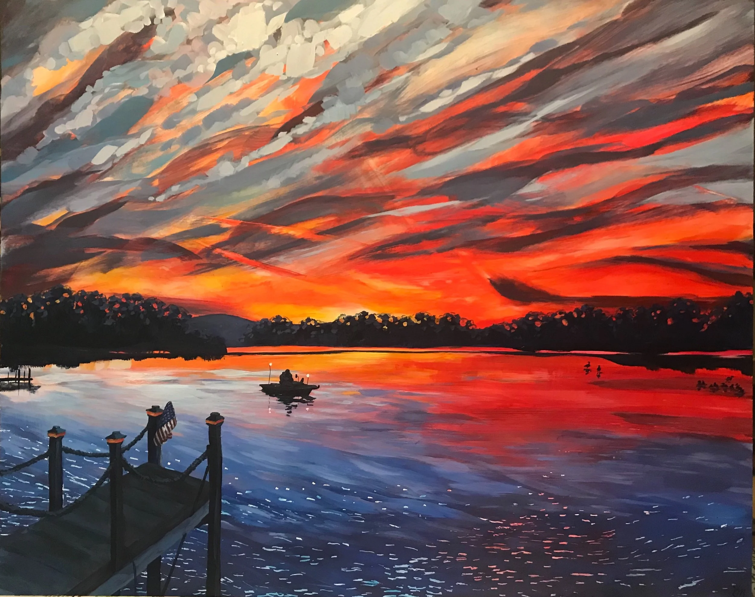 Sunset over Buckeye Lake