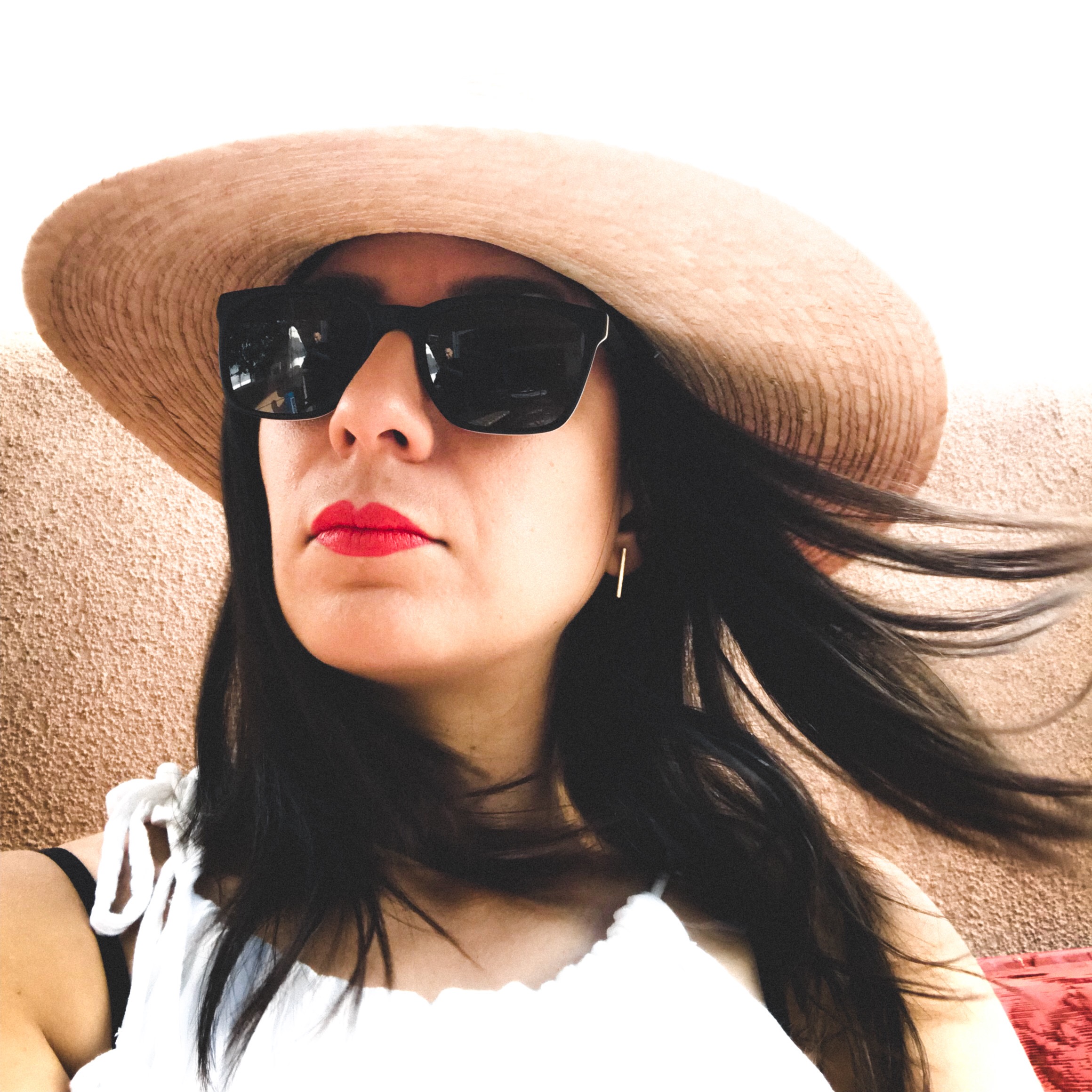 I took this selfie a couple weeks ago. It’s my powerful, hair-in-the-wind like Beyoncé, boss lady look. (If you look in my right lens, you can see Matt setting up his audio equipment…he’s a really good musician!)