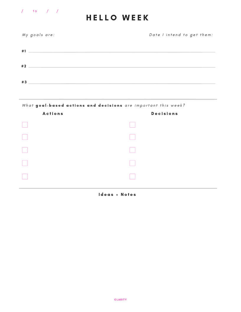 Interior pages, Classic
