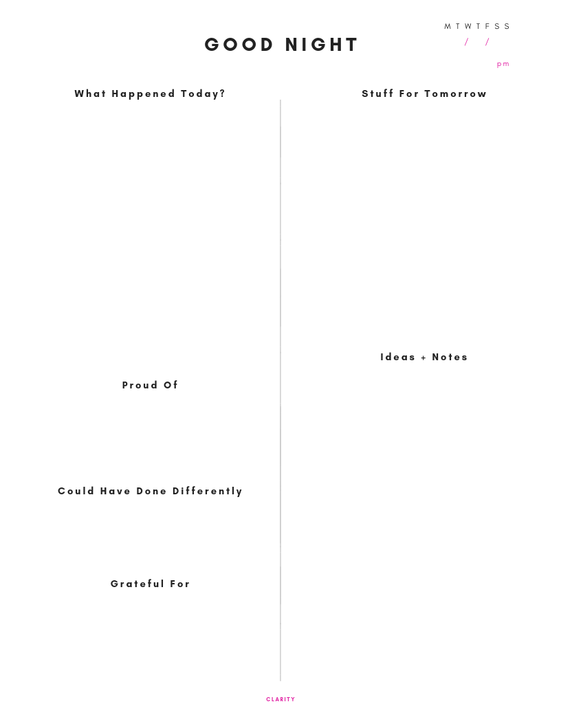 Interior pages, Classic