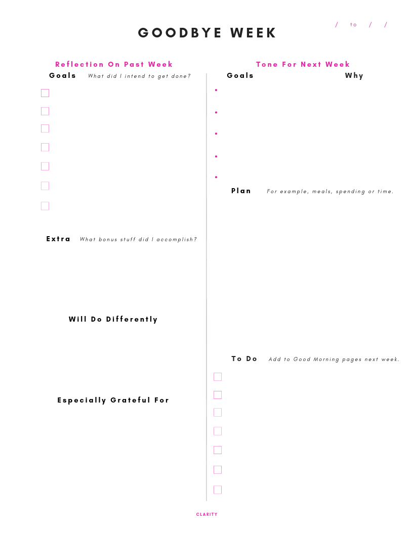 Interior pages, Classic