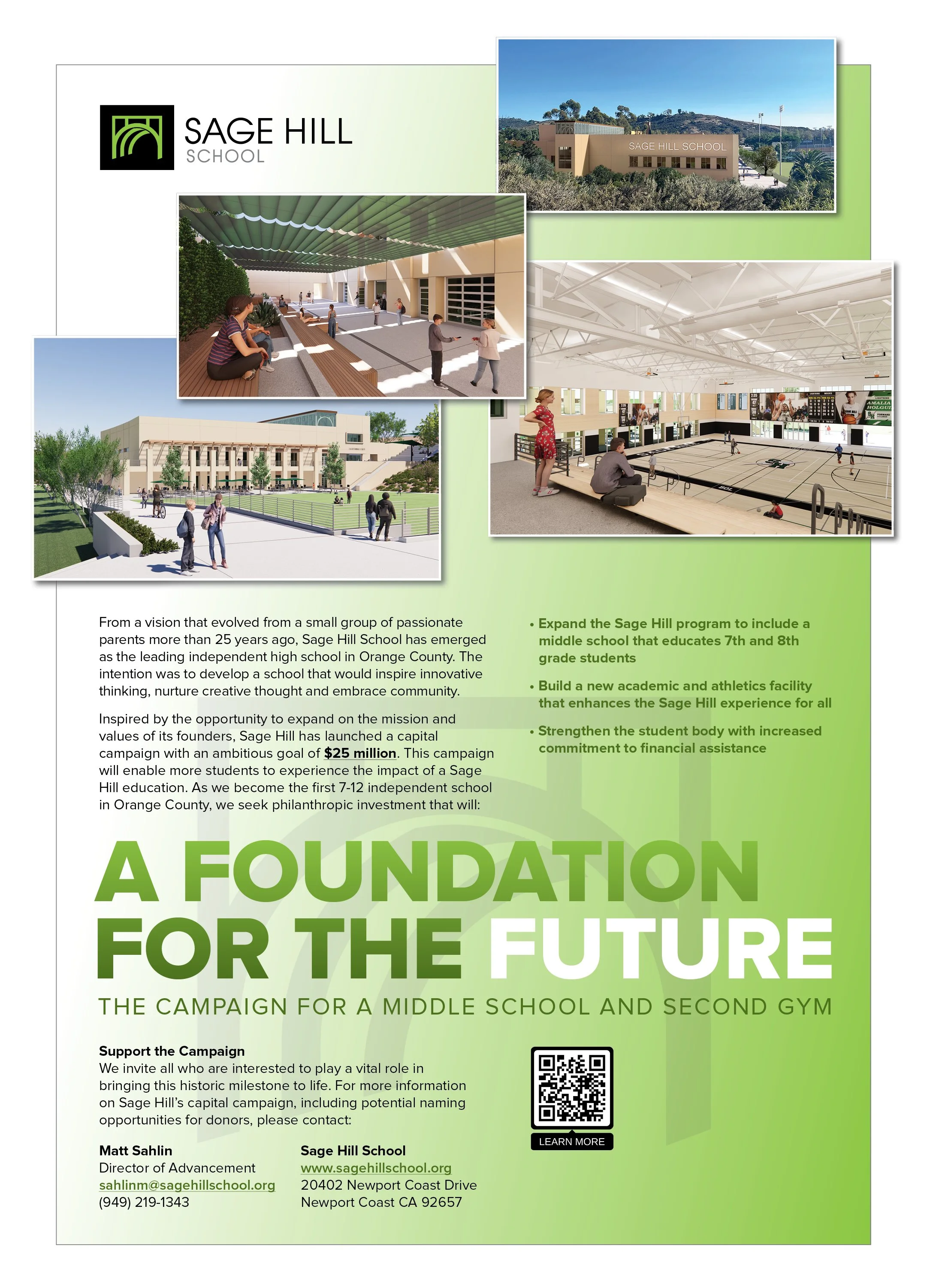 Sage Hill School - Capital Campaign