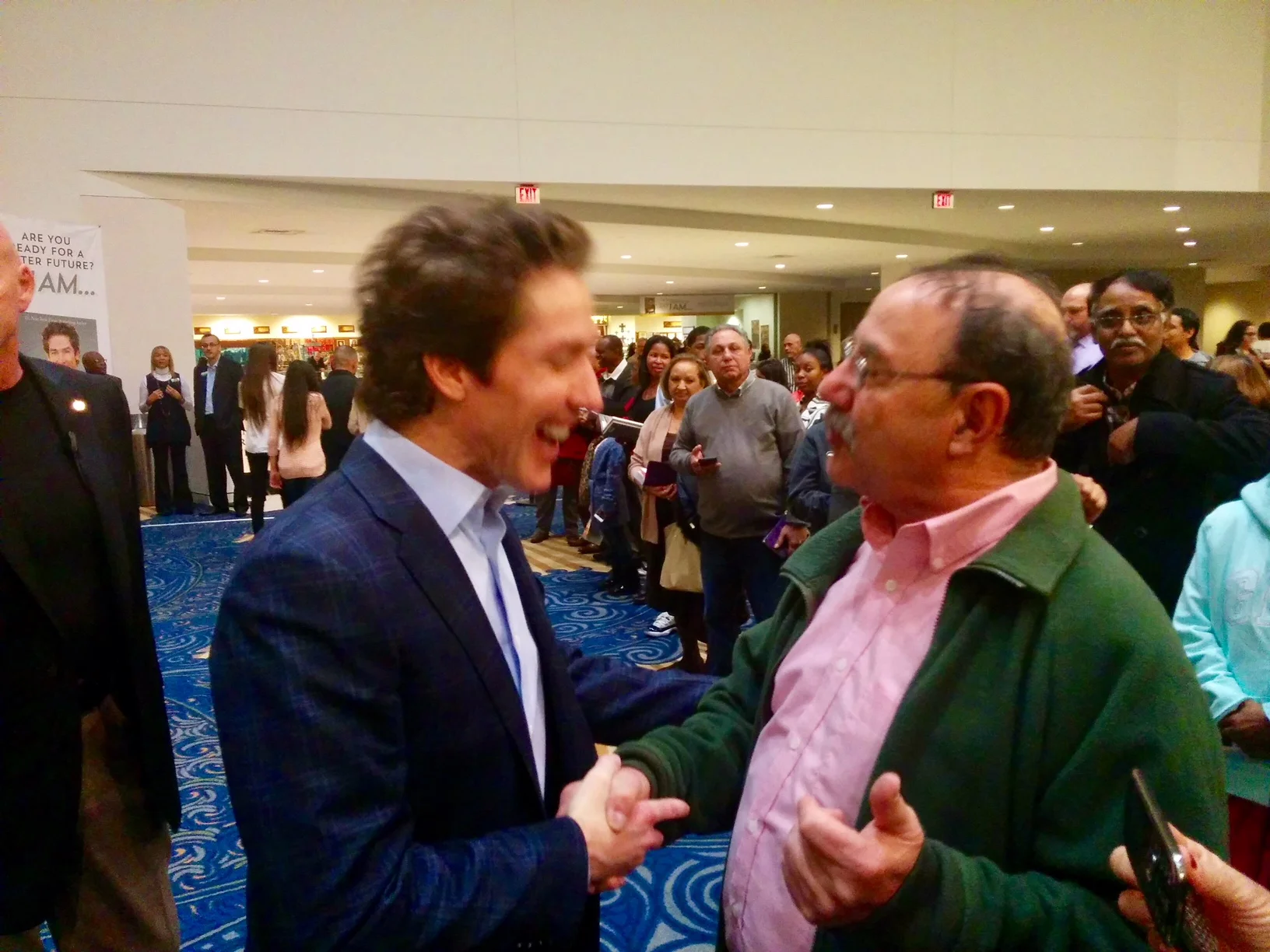 Jim Musso with Joel Olsteen before coaching