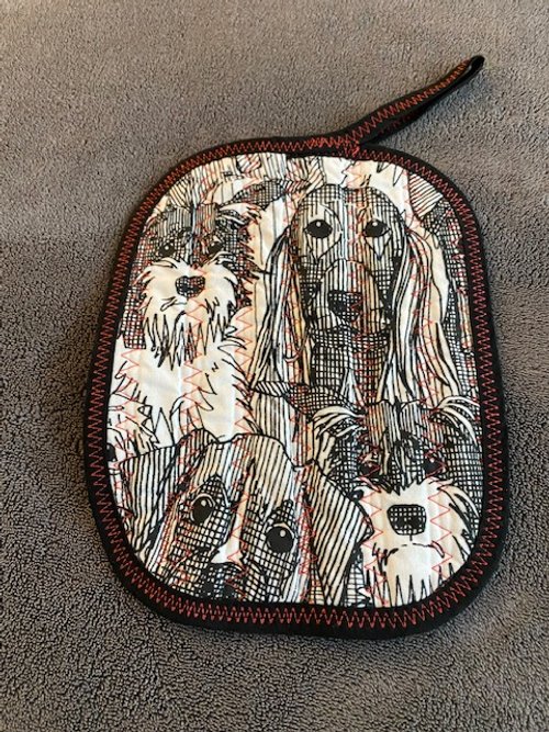 Pot Holder - "Long Eared Dog"