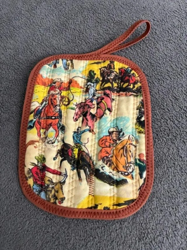 Pot Holder - " Western Roundup"