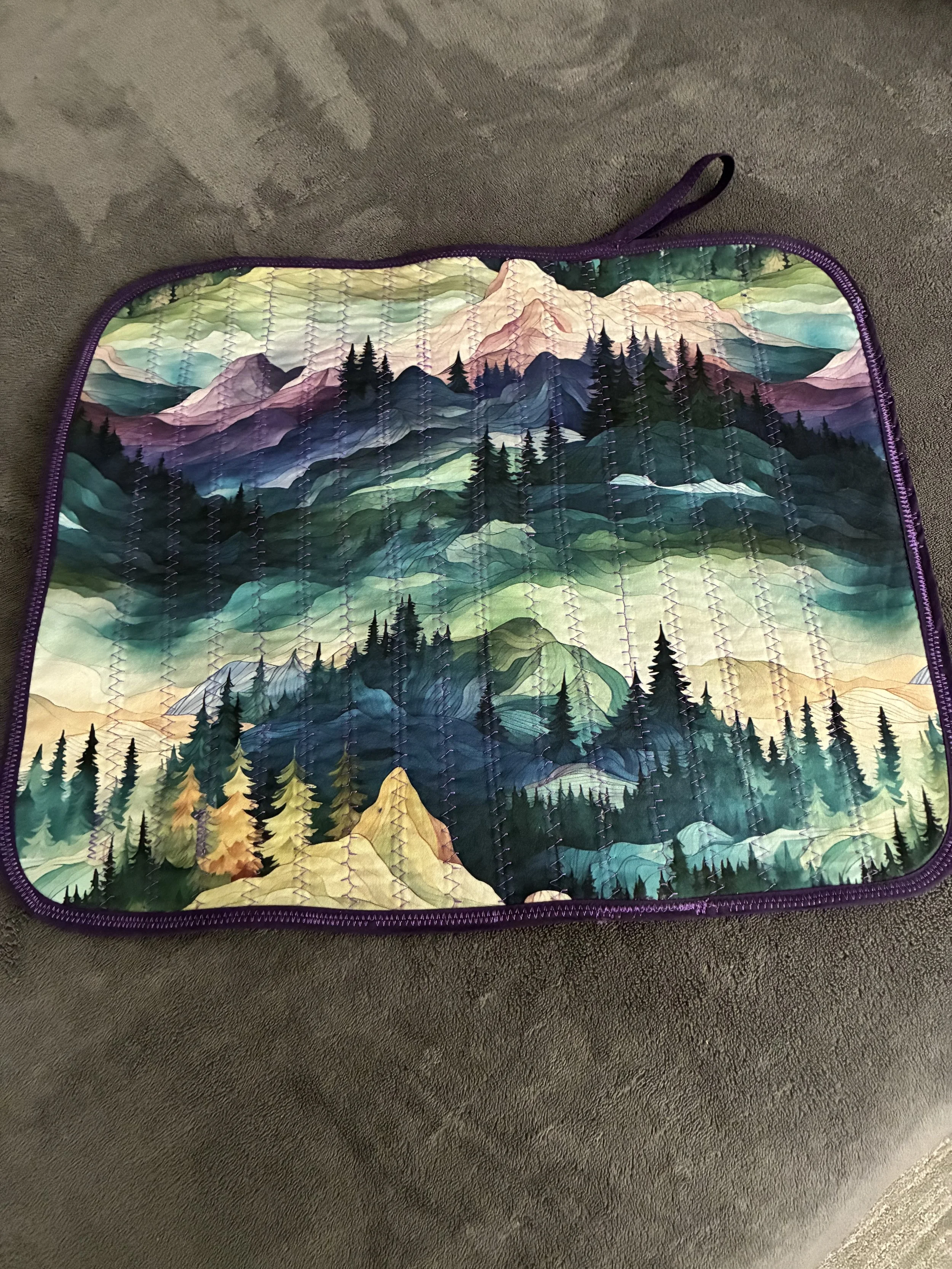 Hand_Dish Drying Towel - "Purple Mountains"