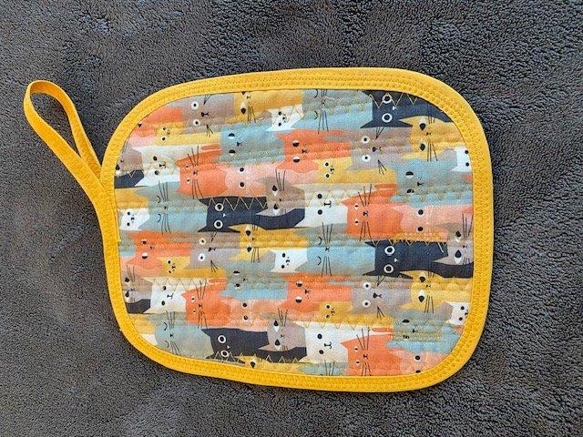 Pot Holder - "Orange Cats"