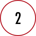 Empty red circle outline on a white background