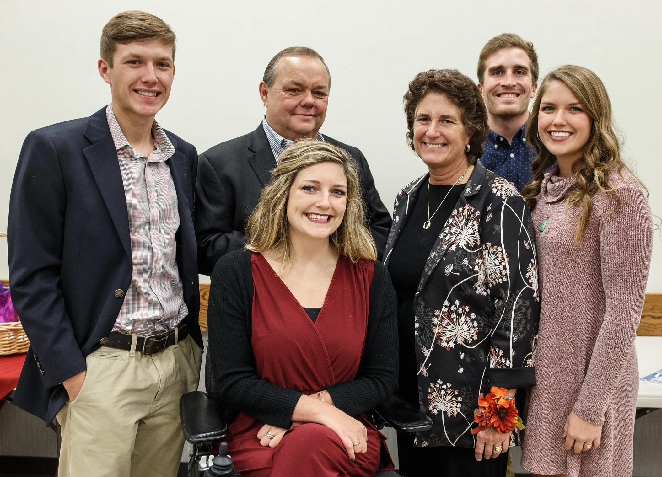 Grace with her family celebrating her mother’s The Republic’s Woman of the Year award in 2018.
