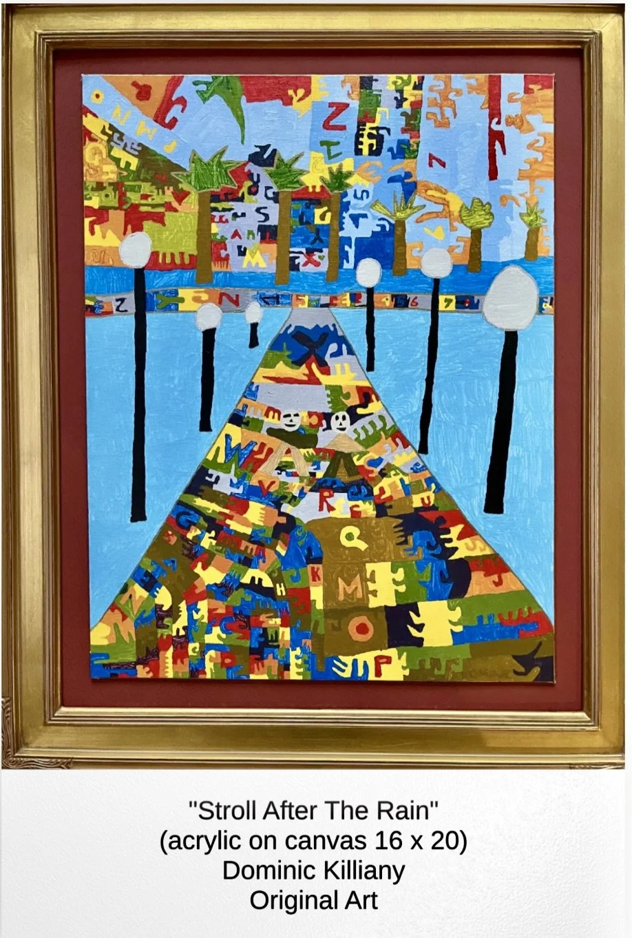 Stroll After the Rain, acrylic on canvas 16 x 20, Dominic Killiany Original Art