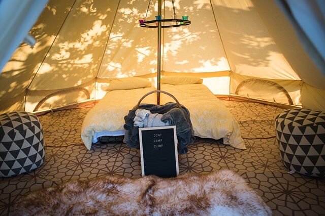 Glamping at The Barn....who wouldn't want to spend their Wedding night in our perfectly set Bell Tent with double bed, crisp white linen, fairy lights, under the stars? Waking up to our 'Barn Breakfast Hamper' of croissants, fresh fruit and champagne