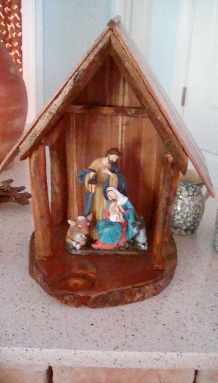 Nativity Creche for smaller spaces. Figures not included (Hobby Lobby)