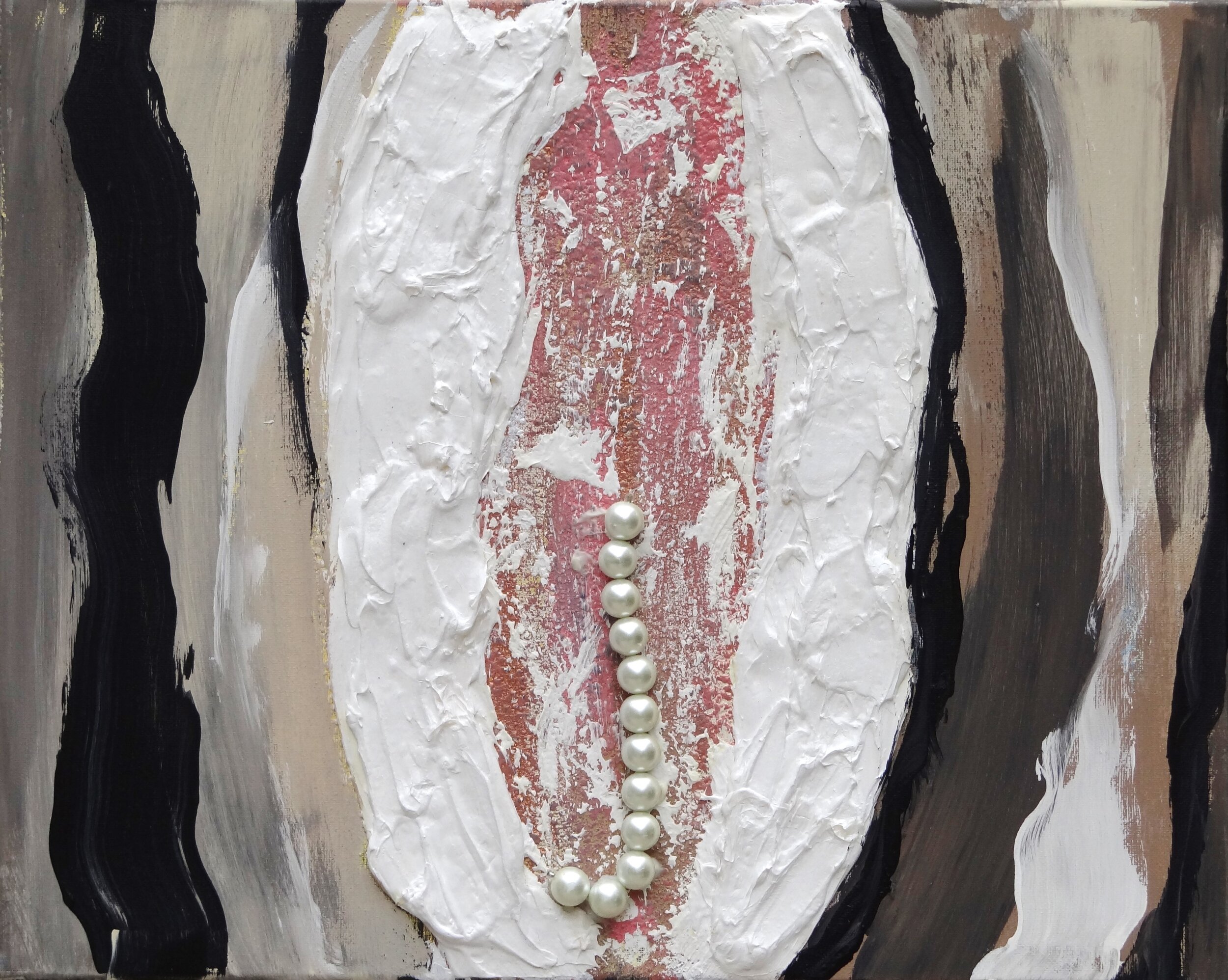 Clam II (Mixed Media on Canvas (Framed)- 16x20in).JPG