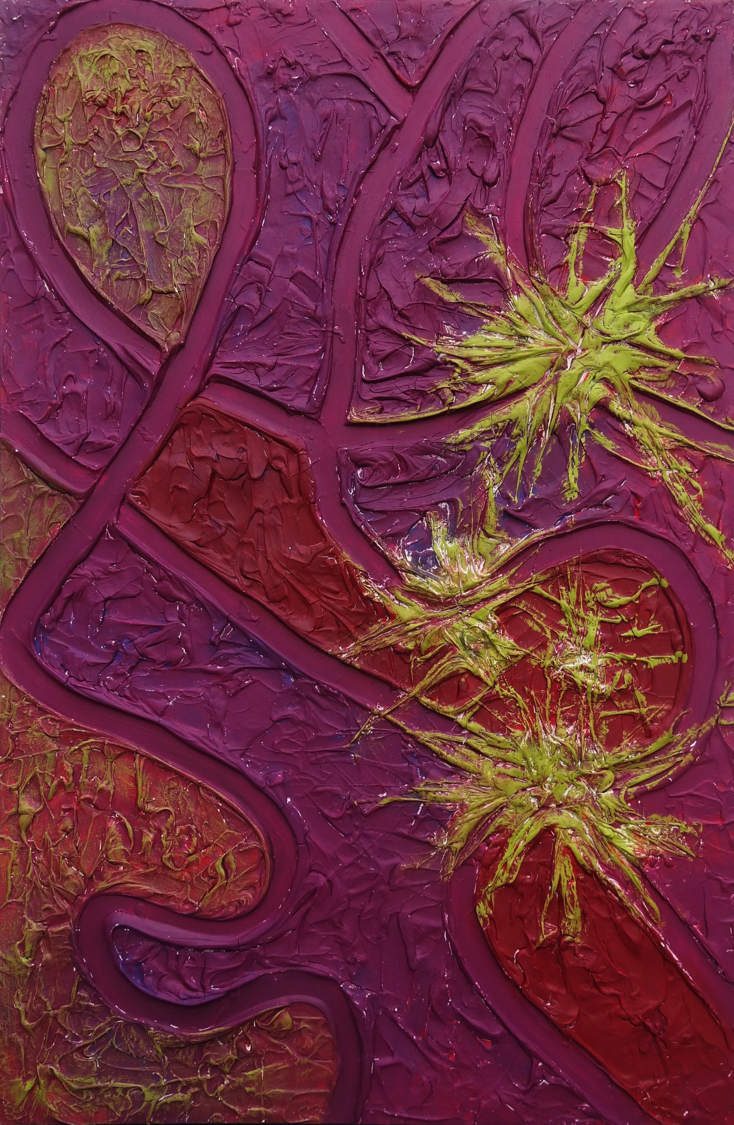 Raspberry Beret (Mixed Media on Canvas- 60x40in).JPG