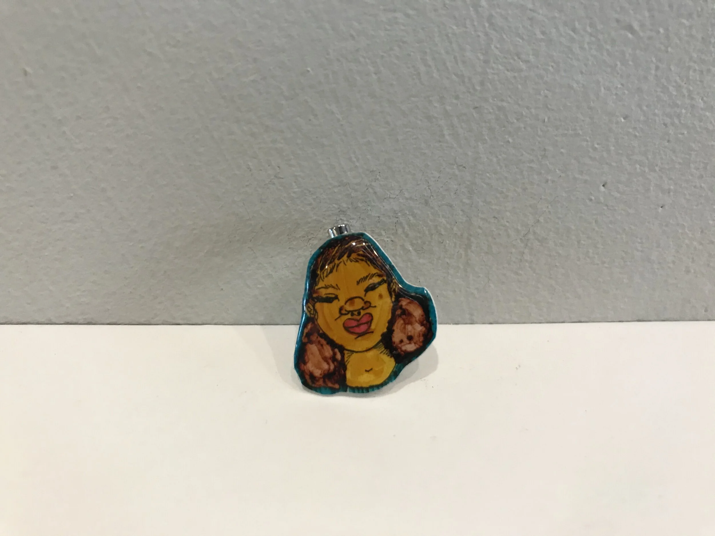 Peaches - Hand-Drawn Pin
