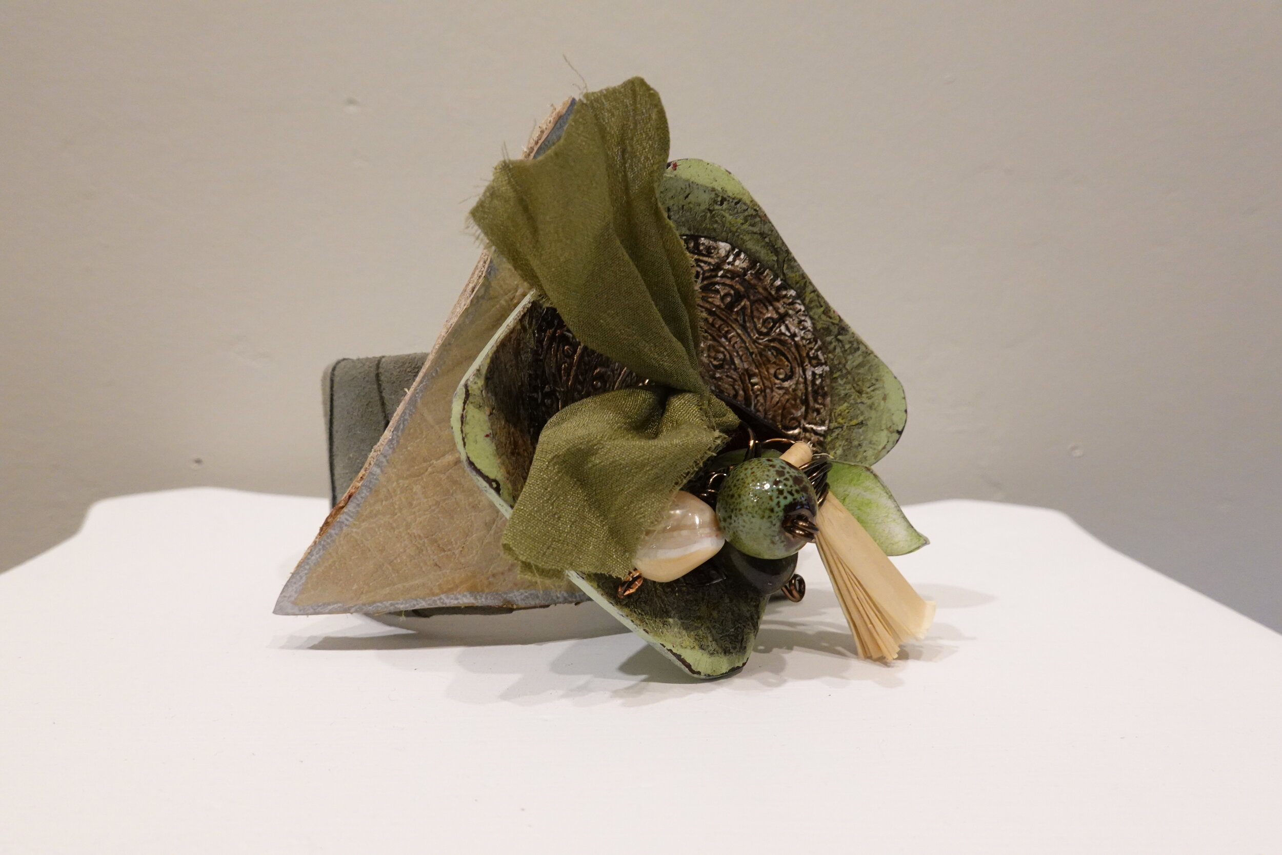 Sage Garden Leather Cuff Bracelet