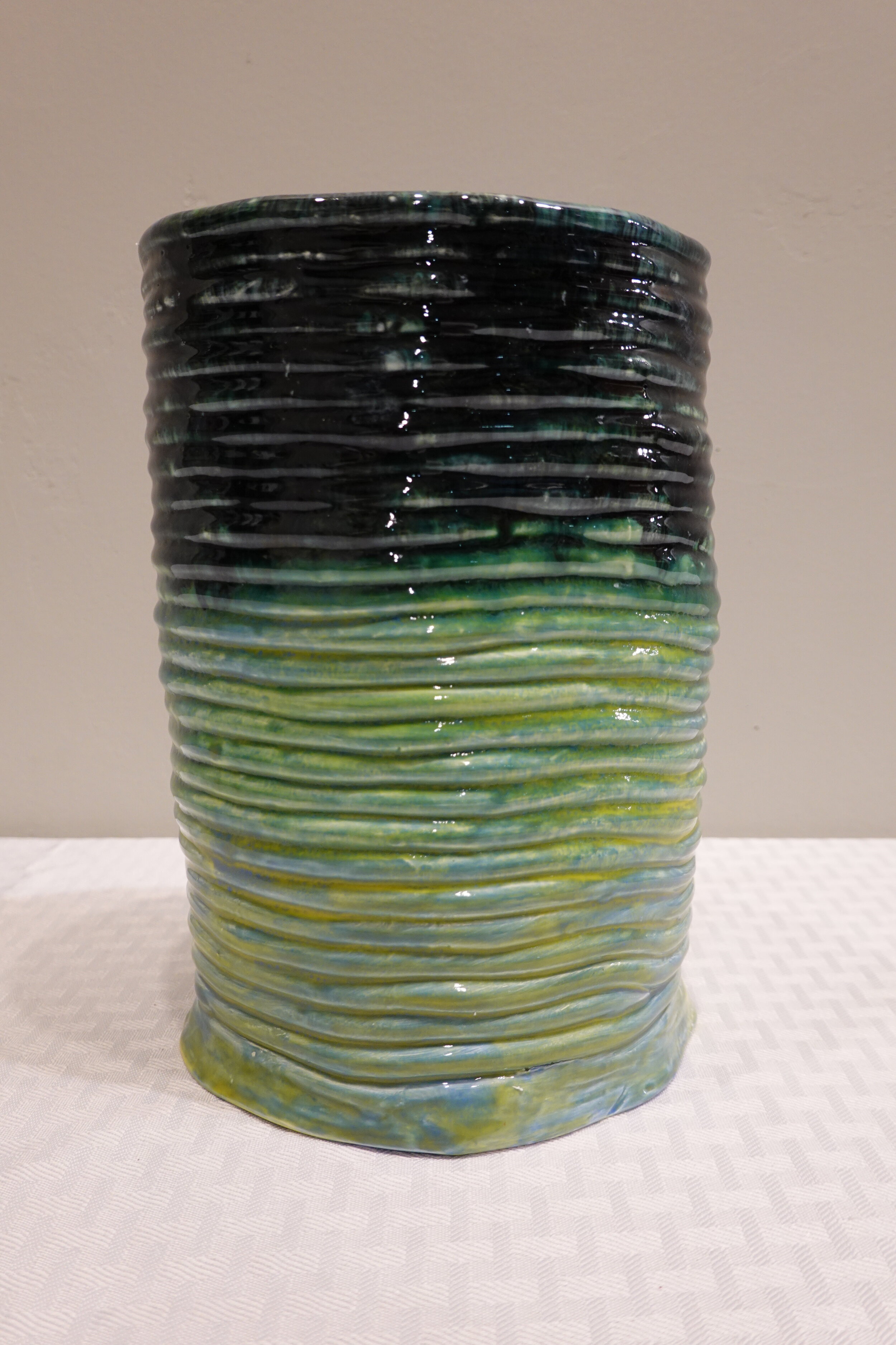 Watermelon Rind Coiled Vase
