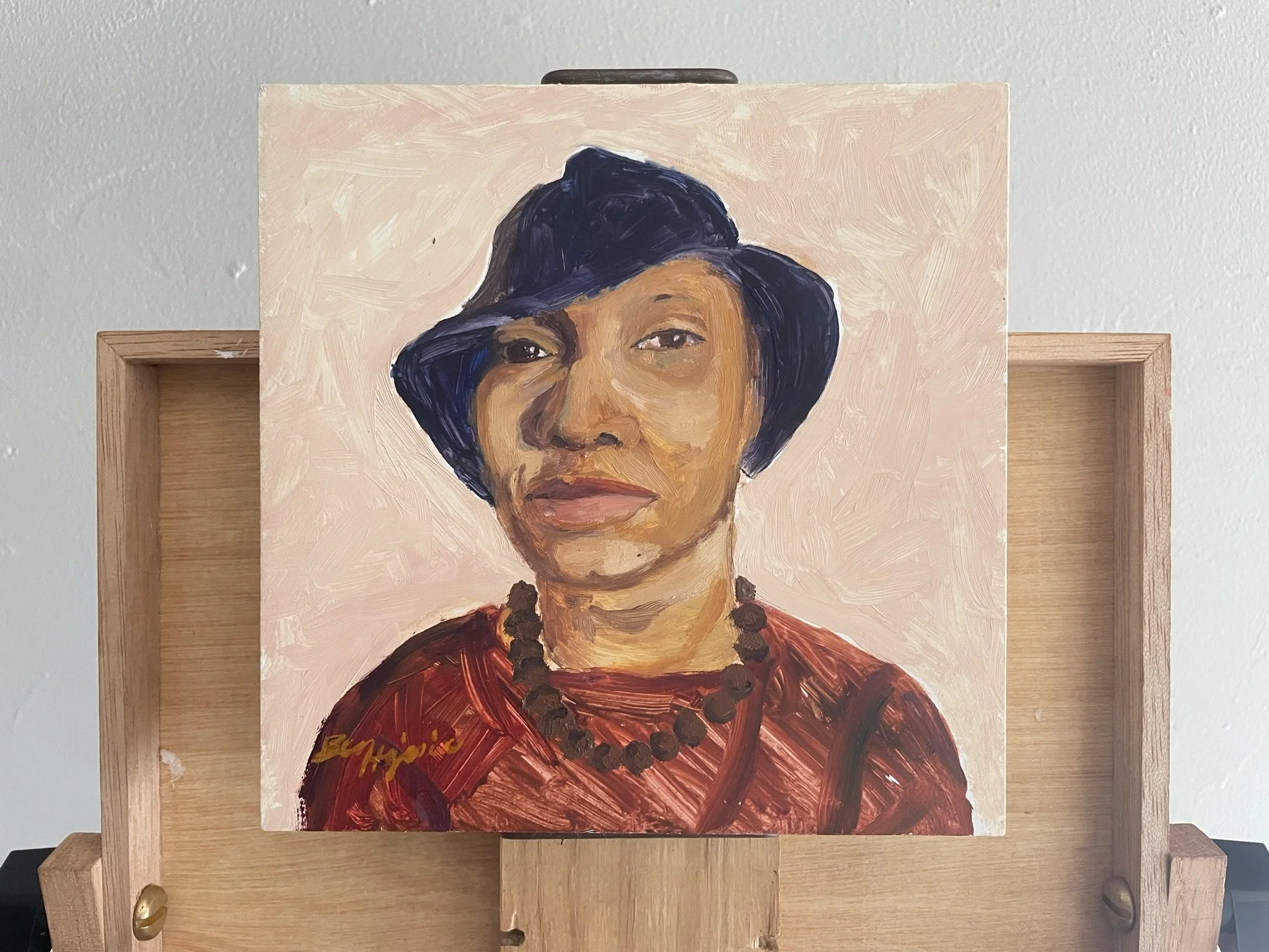 SOLD---Zora On a Pedestal