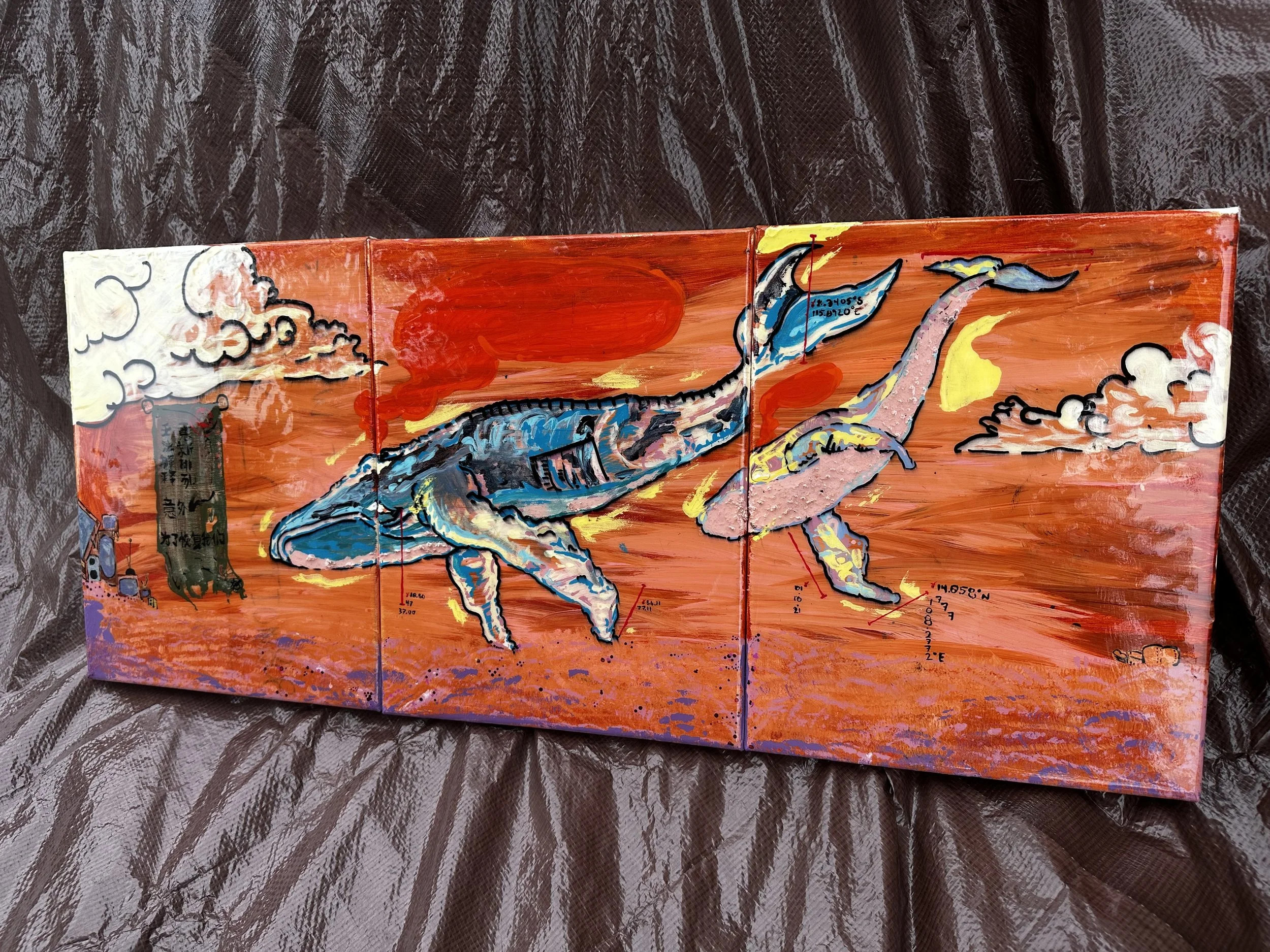 NO LONGER AVAILABLE---Pigmented Fiction (Triptych)