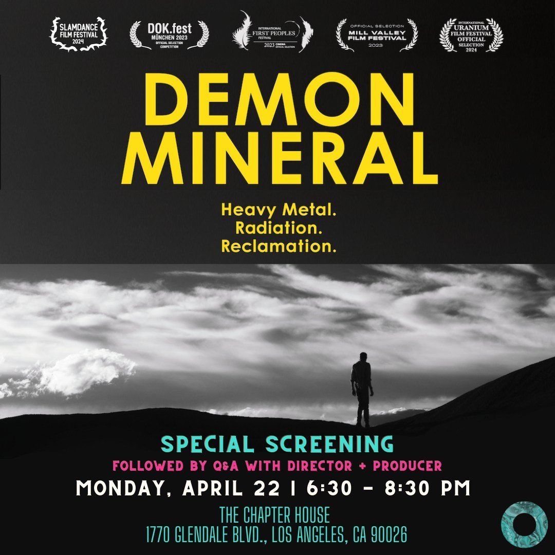 Y&aacute;&rsquo;&aacute;t&rsquo;&eacute;&eacute;h relatives! Please join The Chapter House Monday, April 22, from 6:30 - 8:30 pm for a special screening of the award-winning film Demon Mineral. 📽️⁠
⁠
Demon Mineral, directed by Hadley Austin, co-writ