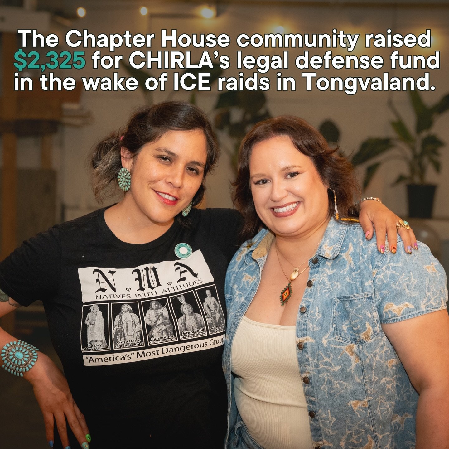 ICYMI, in the wake of ICE raids targeting our relatives in Tongvaland (Los Angeles), we knew we had to act. So we gathered through laughter, kinship, and love to raise $2,523 for @chirla_org&rsquo;s legal defense fund.

This wasn&rsquo;t just a comed
