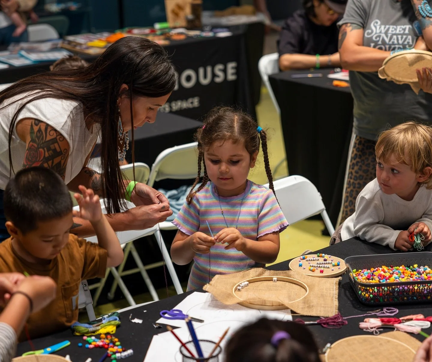 This past Sunday, we closed out Jeffrey Gibson: the space in which to place me with a day filled with color, creativity, and community at The Broad.
Together with our friends at The Broad, The Chapter House was honored to co-present Family Weekend W